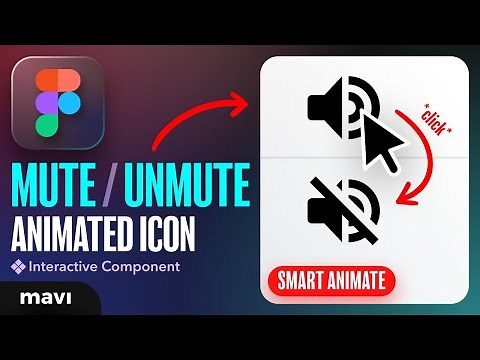Create an ANIMATED MUTE / UNMUTE SOUND ICON in Figma (Tutorial)