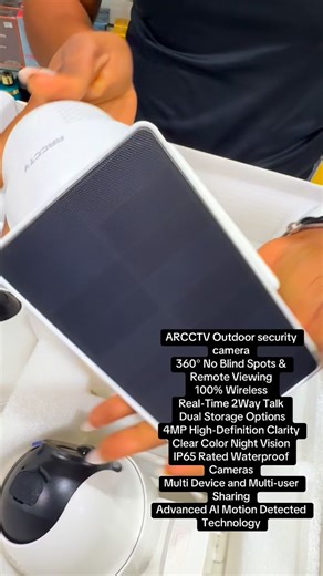 Triple A’s on Instagram: "ARCCTV Outdoor Wireless Security Camera System Solar Battery Powered WIFI Camera"