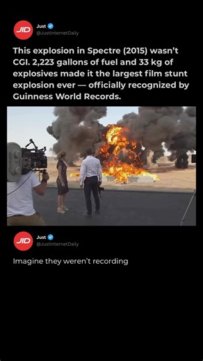 The largest stunt explosion ever put on film 💀 (Spectre)