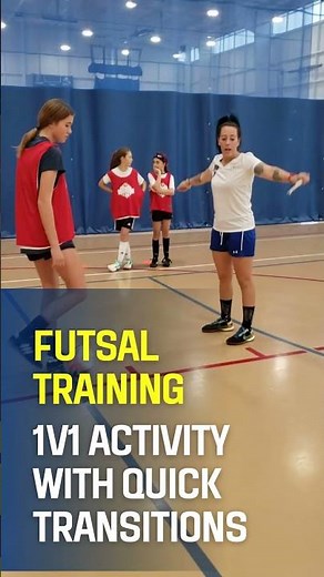 Futsal Skills Training: 1v1 Activity with Quick Transitions