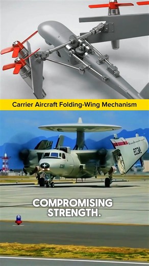 How Can This Massive Aircraft Fold Its Wings? 🔥 The Clever Carrier Mechanism That Saves Deck Space!!