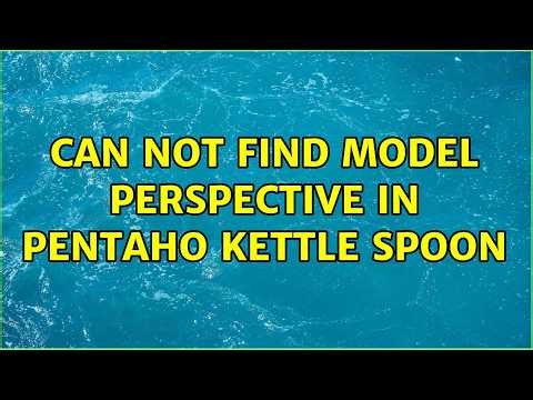 Can not find Model perspective in pentaho kettle spoon