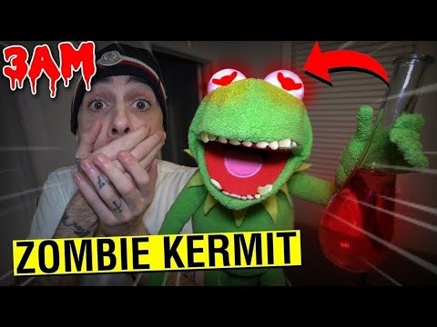 (SCARY) KERMIT THE FROG DRINKS ZOMBIE POTION FROM THE DARK WEB AT 3AM CHALLENGE!! [01/30/2019]