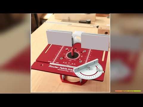 Router Lift and Flip Plate Kit with Metric Inch Stroke Scale Aluminum Alloy Router Table Inset Plat