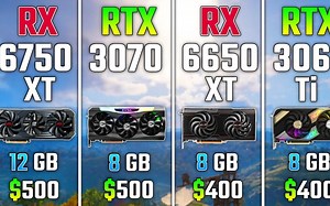 中端显卡大乱斗RX 6750 XT vs RTX 3070 vs RX 6650 XT vs RTX 3060 Ti