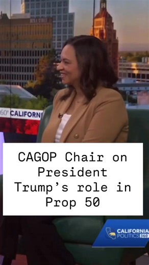 KCRA's Political Director Ashley Zavala asked CAGOP Chairwoman Corrin Rankin if President Trump hurts Republican efforts to fight Prop 50 in California. See the full interview | 🔗: https://www.kcra.com/article/cagop-chair-corrin-rankin-talks-prop-50-katie-porter-clips-california-politics-360/69004177 | KCRA 3