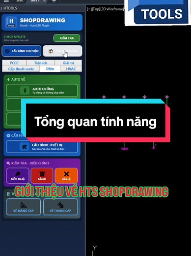 Tổng quan tính năng của HTS Shopdrawing của nhà Htools #hts #lisp #tools #mep #autocad