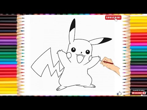 #drawing & #coloring the #picachu #satisfyingvideo #supereasy #forkids #subscribe .