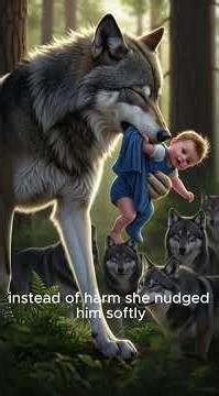 The Gray Wolf Save Baby at Zoo 🐺#viralvideo #wolf #rescueanimals