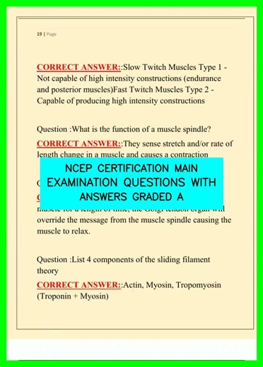 NCEP CERTIFICATION MAIN EXAMINATION QUESTIONS WITH ANSWERS GRADED A video