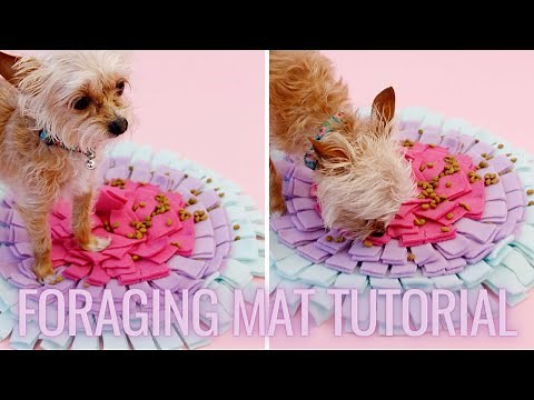 DIY Foraging Snuffle Mat for Dogs - Enrichment Feeding Activity