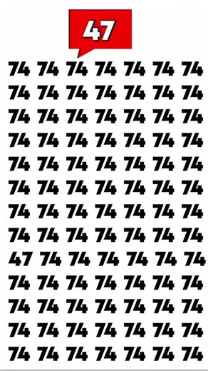 Try To Find 47🤓 #numbers #iqtest #genius #emojyfind #quiz #smart #puzzle #braintest #shorts #fyp