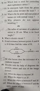 (a) Which lens is used for correcting short-sightedness defect ... | Filo