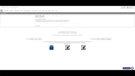 Access Adam: Amend custom code on an active service agreement