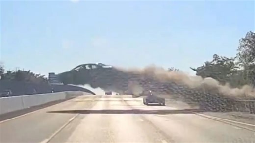 Car Launches Over Busy Long Island Highway