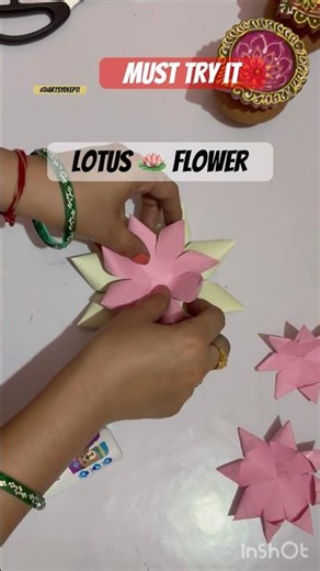 #diy#how to make paper lotus 🪷 flower #craft #contentcreator #lovestatus #shorts