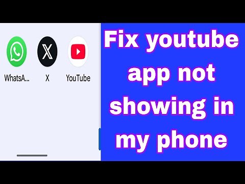 Fix youtube app not showing in my phone | youtube icon not showing on home screen Android 2025