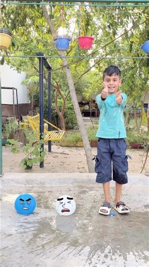 Devansh Ne Kiya Balloon Popping 😳 #shorts #fun #devanshrana82