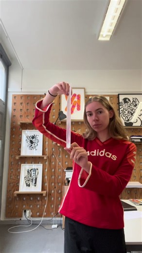 Riso art print reveal, made using yellow, blue and neon pink 💕