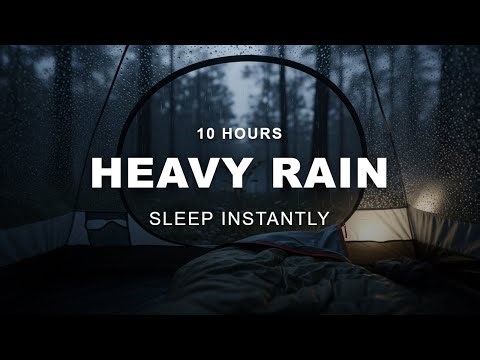 Heavy Rain & Rolling Thunder on Tent Cozy Camping Ambience for Deep Sleep