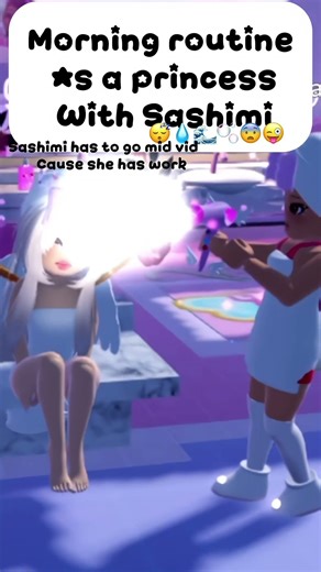 Morning Routine as a Princess in Royale High School II With my friend Sashimi II