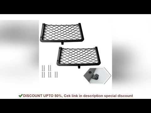 Car Net Bag with Screws for Secure Fit in Auto RV Home Marine Bus Seat Side Plastic Frame with Stret