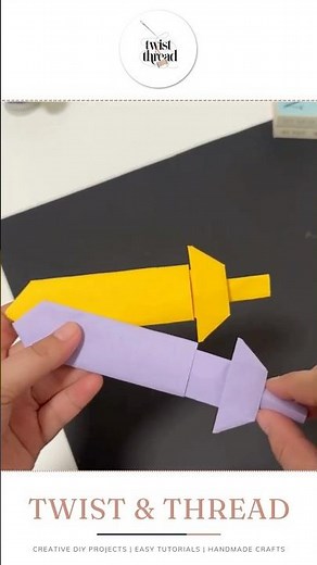 DIY Origami Sword – Step-by-Step Paper Craft Tutorial for Kids #DIYPaperCrafts