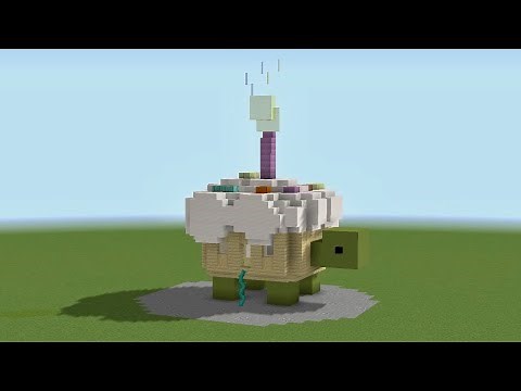 Minecraft : How to Build a Turtle Cupcake House | 5 Minute Tutorial
