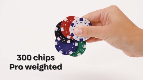 Spin Master Games, Cardinal Classics, 300-Piece Poker Set with Aluminum Carrying Case & Professional Weight Chips & Poker Dice, for Ages 8+