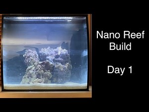 Nano Reef Tank Build Day 1 Fluval Flex 15g System Setup Out of Box to Water Saltwater Coral Aquarium