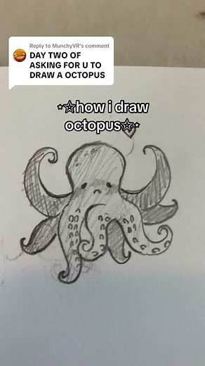 Replying to @MunchyVR octopus 😋 #draw #drawing #seacreatures #octopus #octopusdrawing #octopuses #beabadoobee #fyp #foryou #stxrfishy0 #xyzcba