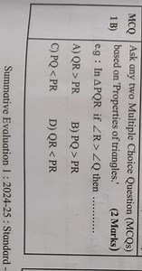 \begin{tabular}{l}MCQ1B) & Ask any two Multiple Choice Questio... | Filo