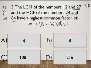 CXC CSEC Multiple Choice Question 3 | LCM and HCF