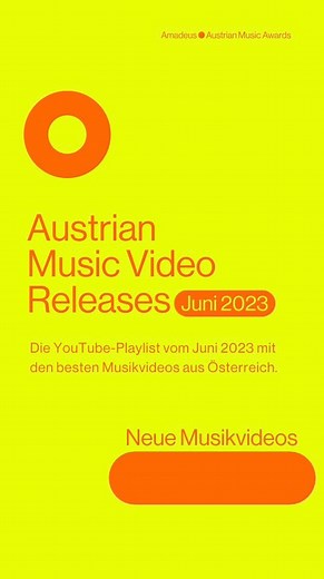 Schon die neue YouTube-Playlist ‚Austrian Music Video Releases‘ gesehen? Entdecke jetzt alle im Juni veröffentlichten Musikvideos österreichischer Artists unter https://youtube.com/@amadeusawards Den direkten Link zur Playlist findest du in der Bio. Diesmal mit Musikvideos von: @bilderbuchmusik @rian.music @w1ze_official @aymzoffizial @erwinundedwin @poxruckersisters_official @onklou @paendamusic @paulsjets @buntspecht_band @ankathiekoi @motsamusic @ant_antic @felicialuofficial @florence.arman @