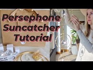 large suncatcher tutorial, chip beads and wire wrapping. DIY suncatcher Persephone goddess