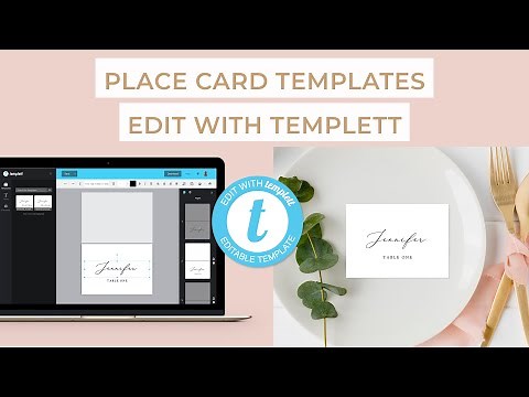 Edit with Templett V2 - Place Card Templates tutorial