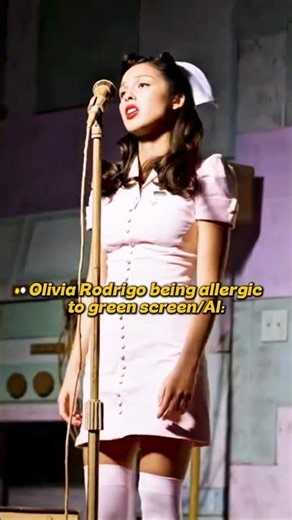 Not Olivia Rodrigo being allergic to GREEN SCREEN 😂❤️