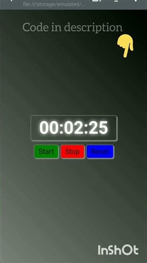 How to make timer Clock using Html, css and Javascript #shorts #ytshorts #Coding Projects