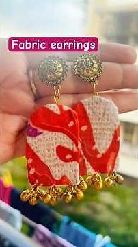 Diy fabric earrings tutorial/diy handmade fabric earrings #diy #fabric #earrings #handmade