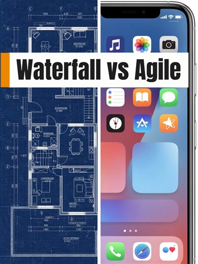 Waterfall vs Agile explained simply. Waterfall is like building a house: detailed planning upfront. Agile is like building an app: adapt based on feedback. Neither approach is wrong. The right choice depends on uncertainty, speed, and change. #Waterfall #Agile #ProjectManagement #Scrum #AgileVsWaterfall #PMBasics #CareerGrowth #SkillBlend #skillblendlc