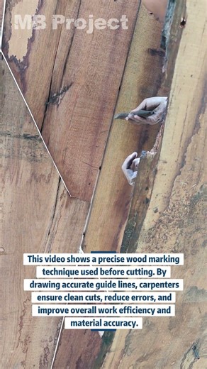 Precise Wood Marking Technique Before Cutting