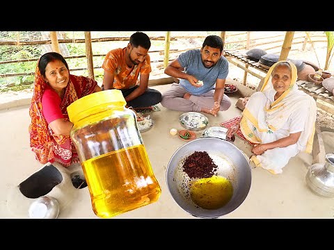 Homemade Ghee Making | how to make pure cow ghee in village style by our Grandmother and my mother