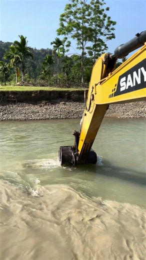 POV: Working an Excavator in Flowing Water #excavator