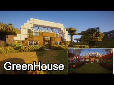 The Perfect Minecraft Greenhouse🌿 | How to build Greenhouse in Minecraft Survival