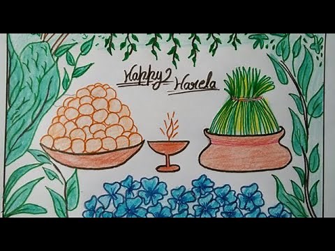 Happy Harela | Happy Harela Drawing |Uttarakhand Culture | Pencil Drawing | Video Bazaar