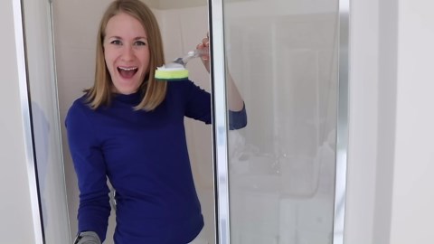 $1 cleaning tips!💙 Bathroom deep clean & organize with me (feat. Renuzit)