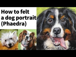 How to needle felt a dog portrait (Phaedra) a demonstration