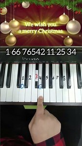 تعليم بيانو بأسهل طريقة بالأرقام 🎶🎹 We Wish you a merry Christmas 🎅🎄 #easytutorial #piano #tutorial