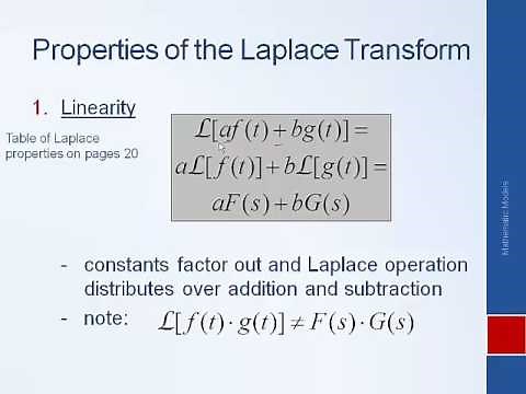 System Dynamics and Control: Module 3b - The Laplace Transform