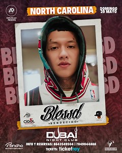 256 reactions · 72 shares | Charlotte, NC.  Compra tus boletos para vernos en concierto.  Domingo, 29 de Mayo.  Entradas disponibles en  ticketrey.com  +INFO: ☎️ 864-354-9504 | 704-904-4888 Dubai Night Club 5317 E Independence Blvd, 28212. Charlotte, NC, USA | Blessd | Facebook